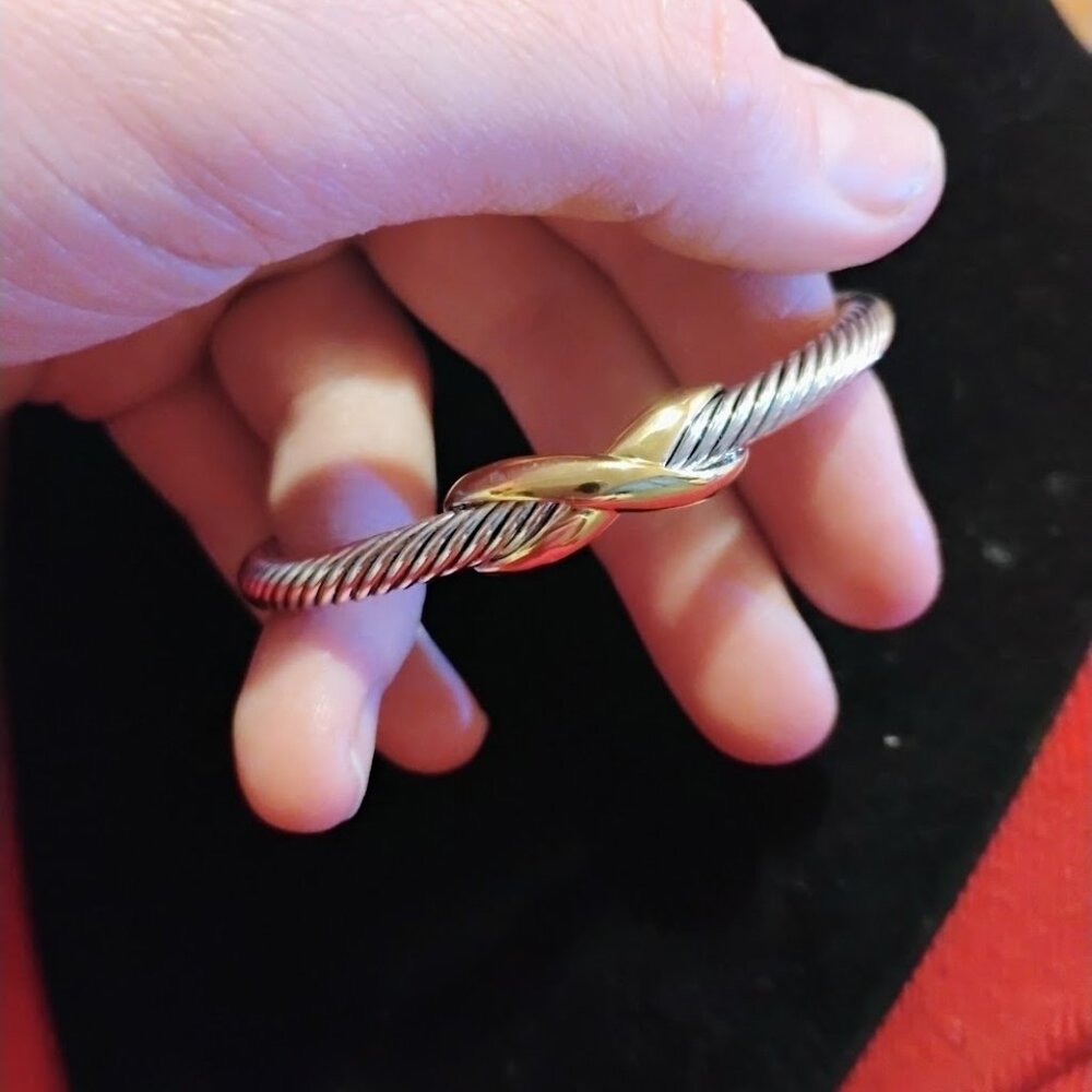 Infinity knot bangle bracelet